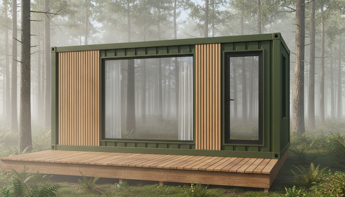 EX-LIVING Wohncontainer mit Holz-Akzenten