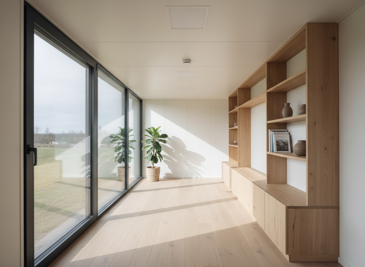 EX-LIVING Innenansicht – modernes Holzinterieur