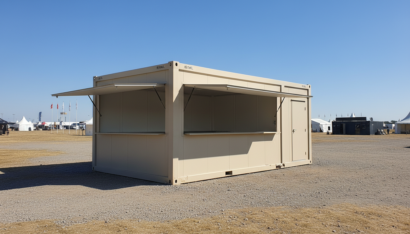 EX-RETAIL Verkaufscontainer lichtgrau