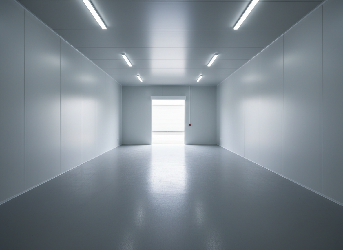 EX-STORAGE Innenansicht – leerer Lagerraum