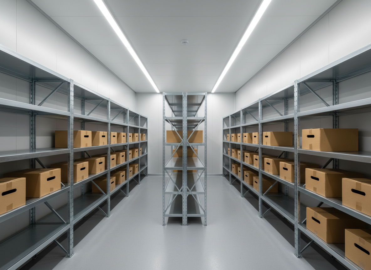 EX-STORAGE Innenansicht – Regalsystem